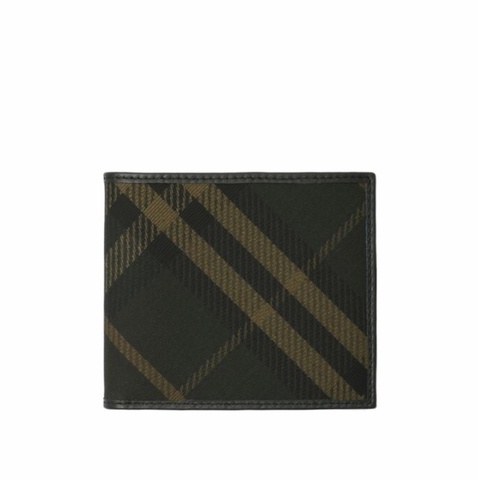 Burberry 男士 格紋雙折錢包均碼碼11cm*9.5cm
