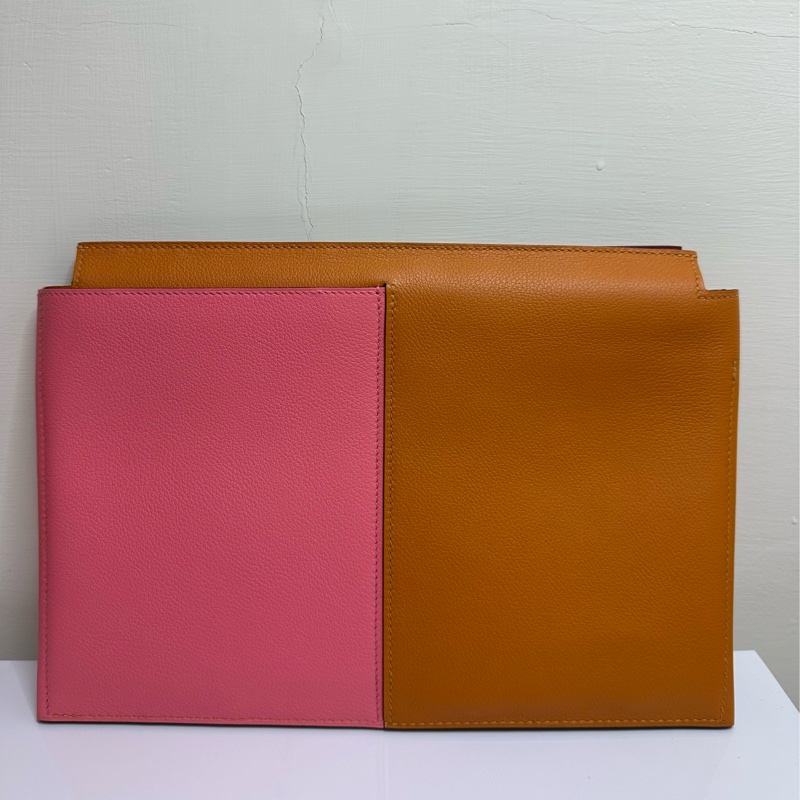 正品二手粉紅愛馬仕手拿包💕-0