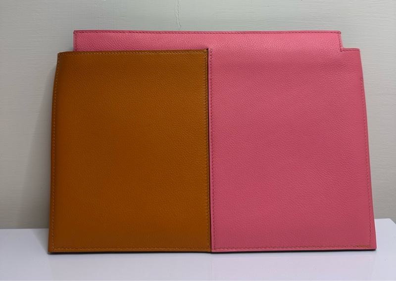 正品二手粉紅愛馬仕手拿包💕-2