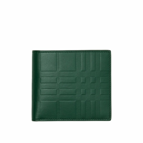 Burberry 男士 格紋壓花雙折錢夾均碼碼
