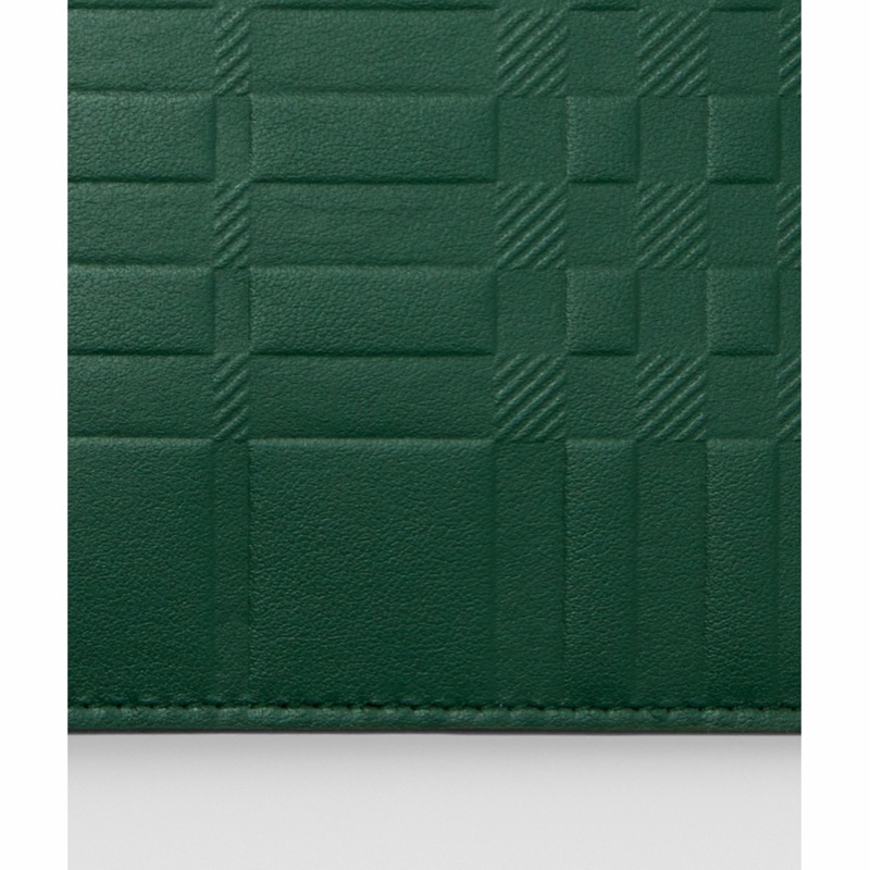 Burberry 男士 格紋壓花雙折錢夾均碼碼-2