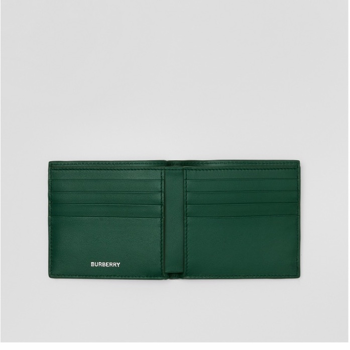 Burberry 男士 格紋壓花雙折錢夾均碼碼-4