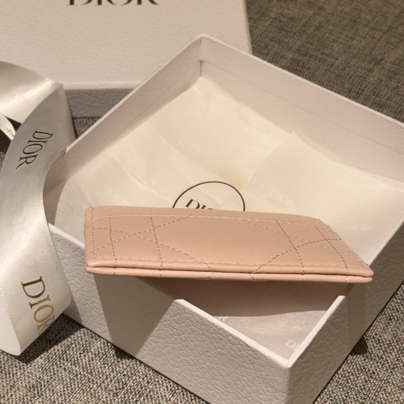 全新未使用Dior卡夾 水鑽小羊皮粉色dior卡夾-13