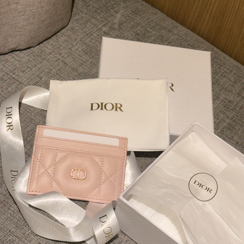 全新未使用Dior卡夾 水鑽小羊皮粉色dior卡夾-20