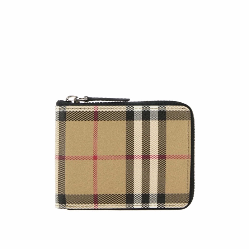 Burberry 男士 格紋拉鍊錢包均碼碼-4
