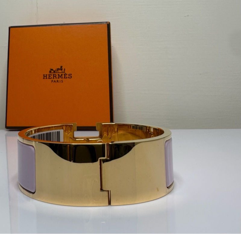 二手hermes 粉紅手環-1