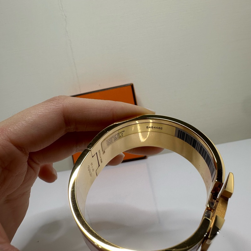 二手hermes 粉紅手環-3