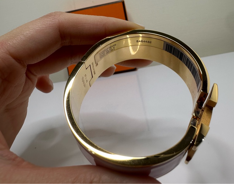 二手hermes 粉紅手環-5