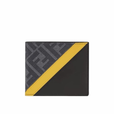 Fendi 男士 Diagonal徽標雙折錢包均碼碼12 X 9 CM