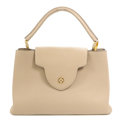 LOUIS VUITTON Taurillon Capucines GM金扣肩背袋