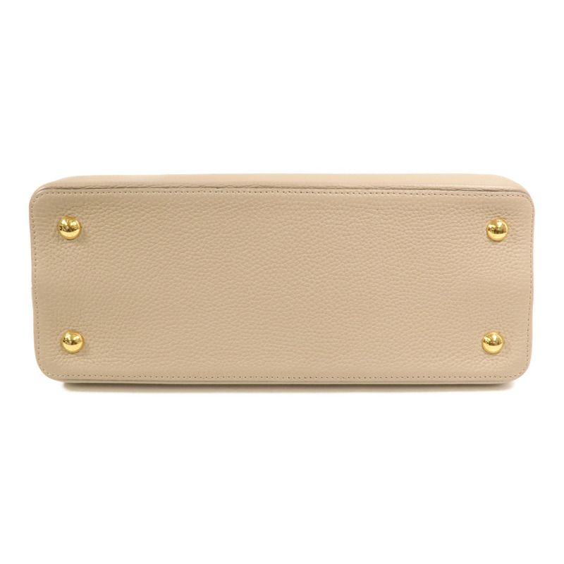 LOUIS VUITTON Taurillon Capucines GM金扣肩背袋-3