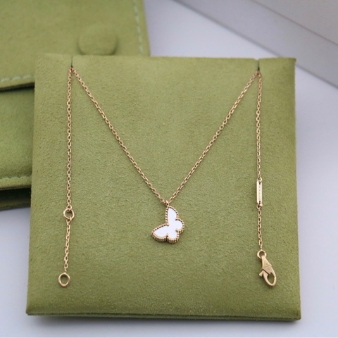 vca 項鍊 黃金 白蝴蝶  新扣 21年全套