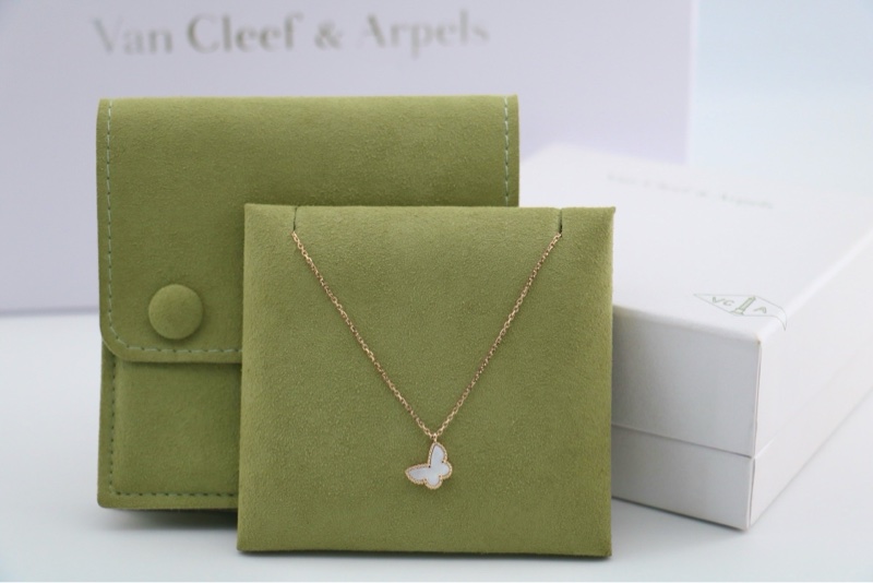 vca 項鍊 黃金 白蝴蝶 新扣 21年全套-5