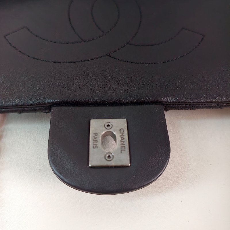 香奈兒/Chanel 羊皮CF腋下鍊條包 21開 中號黑色 27*17*7cm 2015年 98新-9