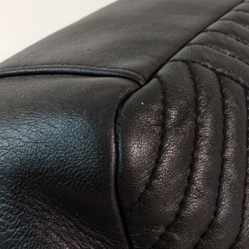 香奈兒/Chanel 羊皮CF腋下鍊條包 21開 中號黑色 27*17*7cm 2015年 98新-14