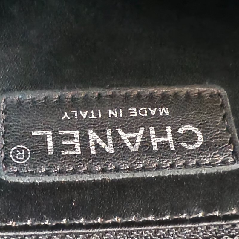 香奈兒/Chanel 羊皮CF腋下鍊條包 21開 中號黑色 27*17*7cm 2015年 98新-20