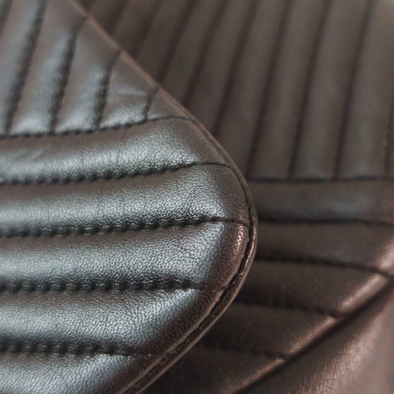 香奈兒/Chanel 羊皮CF腋下鍊條包 21開 中號黑色 27*17*7cm 2015年 98新-27