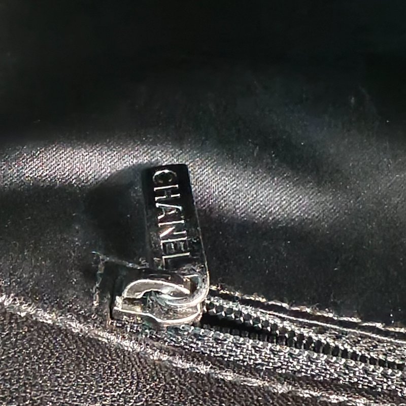 香奈兒/Chanel 羊皮CF腋下鍊條包 21開 中號黑色 27*17*7cm 2015年 98新-30