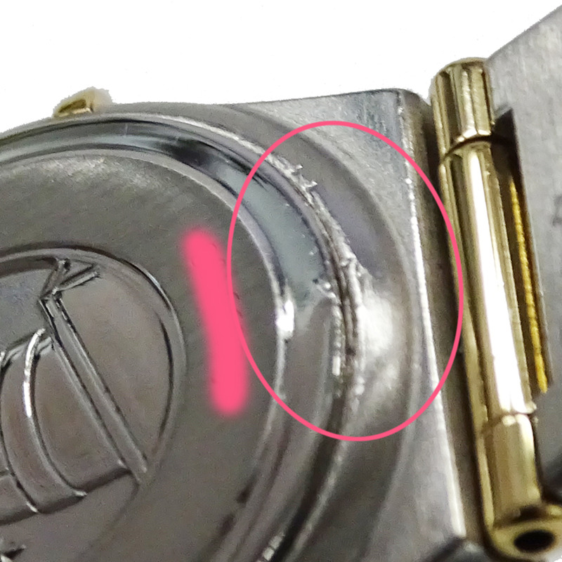 歐米茄星座系列迷你1267.70女錶，貝殼鑲鑽石英機芯，不鏽鋼錶殼，鍍金錶帶，拋光處理-7