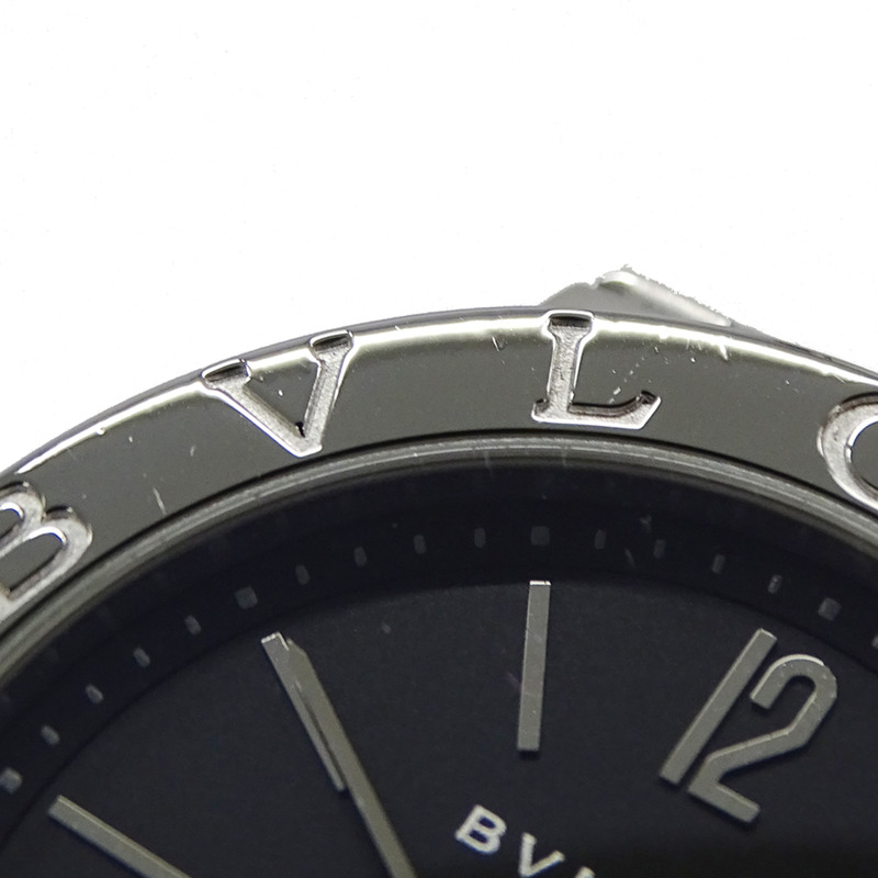 寶格麗男士腕錶,日期自動上鍊,不鏽鋼材質,AT,SS,BB38SS,銀/黑色,圓形,拋光-8