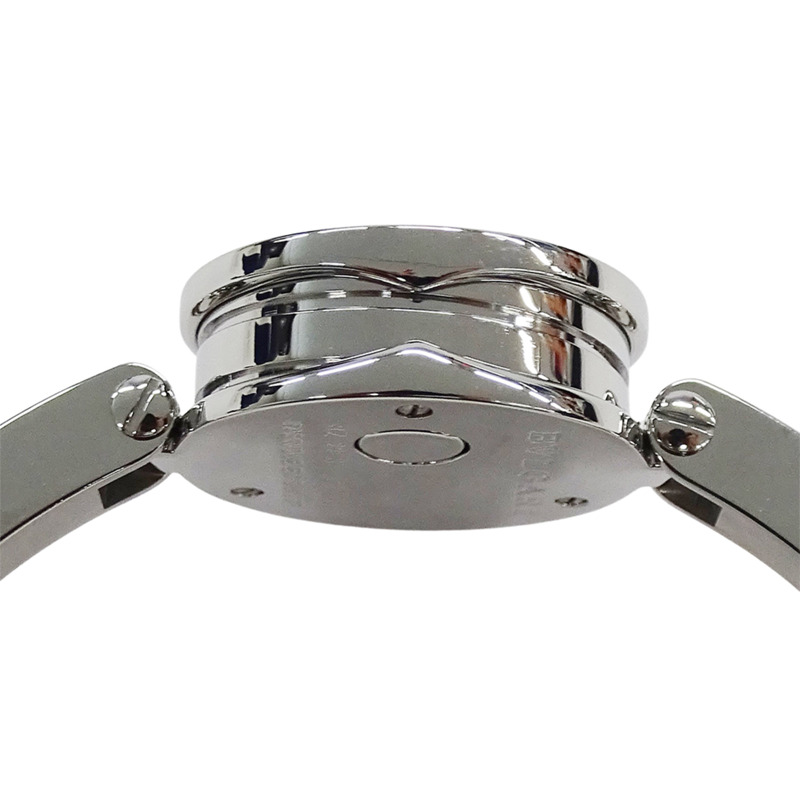 寶格麗 (BVLGARI) 女士 B-zero1 腕錶,藍色錶殼鑲嵌 12 顆鑽石,石英機芯,精鋼錶殼,型號 BZ22S,拋光錶鍊-2