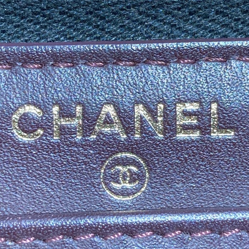 CHANEL 香奈兒 長夾 荔枝牛皮 黑色 金釦-11