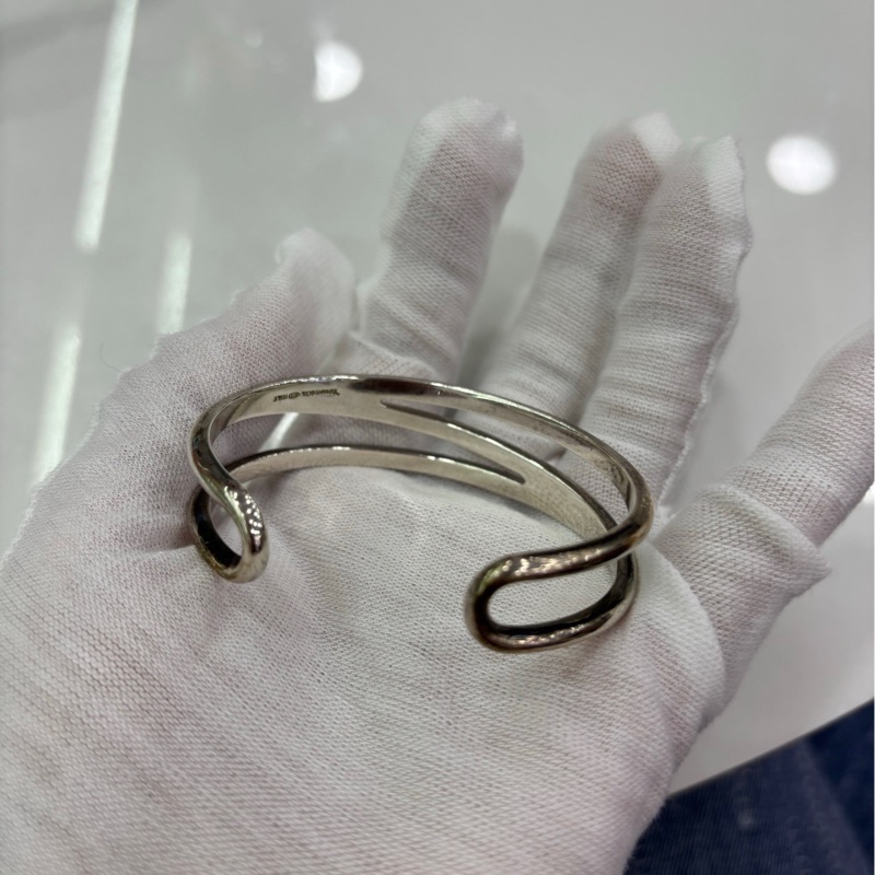 Tiffany Tiffany 開口環 Z字鏤空款 925銀 刻印清晰成色 重約27.8g-1