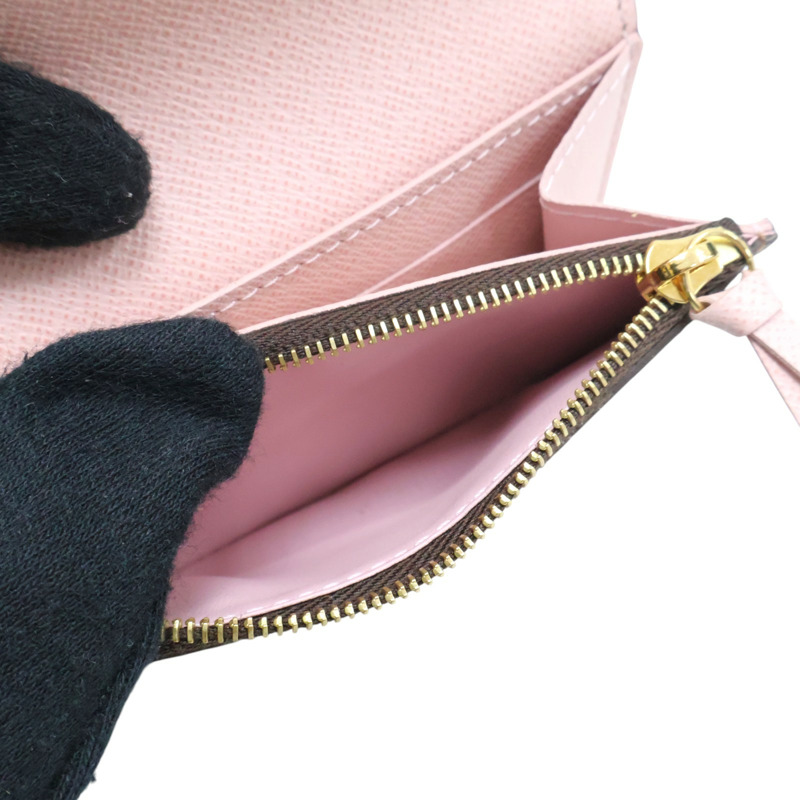 棕色 棋盤格帆布 Rosalie 零錢包【LOUIS VUITTON LV 路易威登】 N64423-5