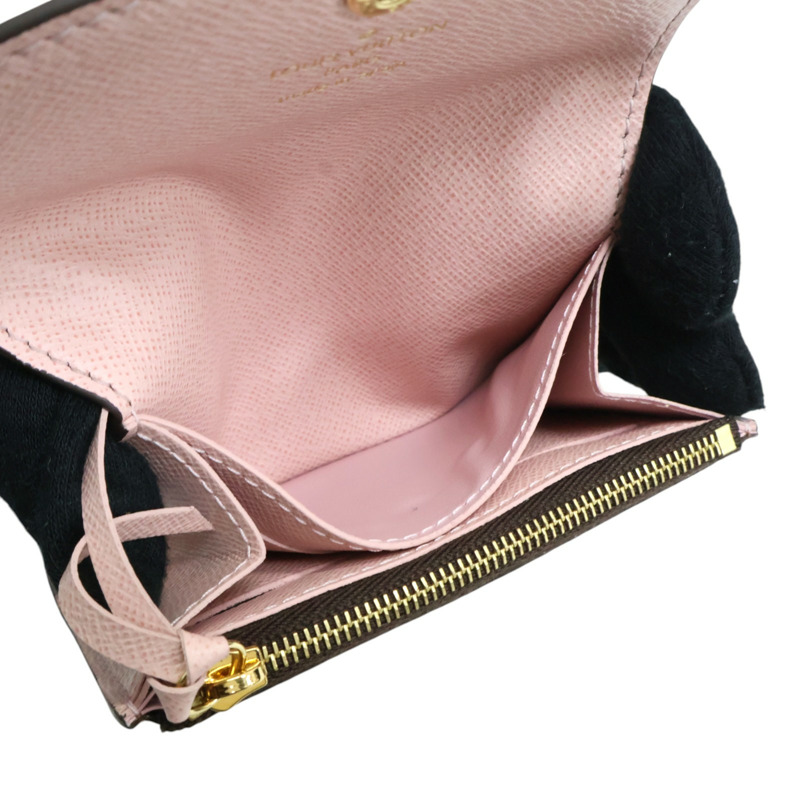棕色 棋盤格帆布 Rosalie 零錢包【LOUIS VUITTON LV 路易威登】 N64423-6