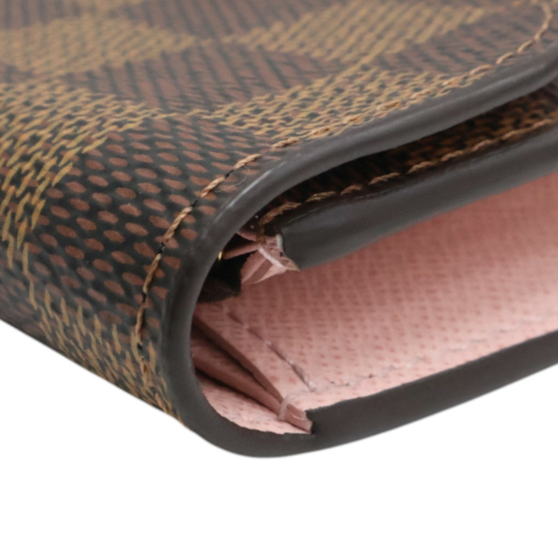 棕色 棋盤格帆布 Rosalie 零錢包【LOUIS VUITTON LV 路易威登】 N64423-9