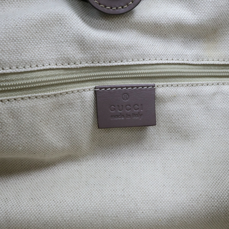 棕色 GG帆布 紫色牛皮 手提包【GUCCI 古馳】 211944-8