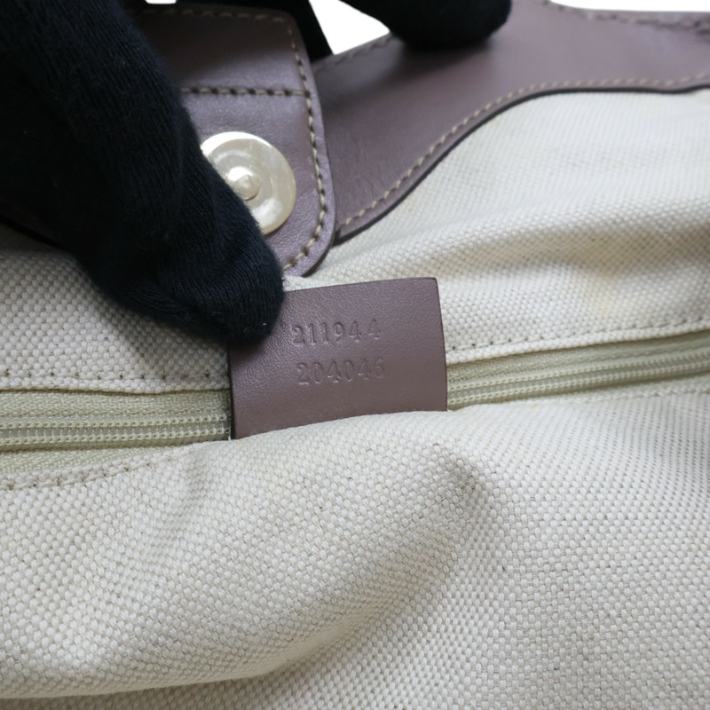棕色 GG帆布 紫色牛皮 手提包【GUCCI 古馳】 211944-9