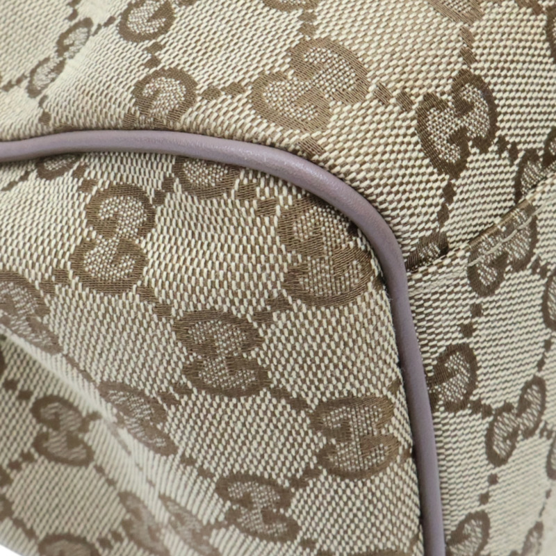 棕色 GG帆布 紫色牛皮 手提包【GUCCI 古馳】 211944-11