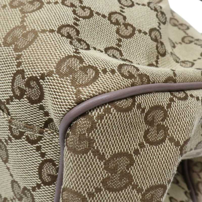 棕色 GG帆布 紫色牛皮 手提包【GUCCI 古馳】 211944-12