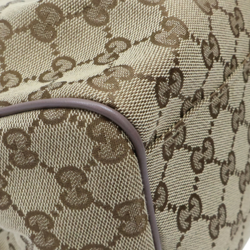 棕色 GG帆布 紫色牛皮 手提包【GUCCI 古馳】 211944-13