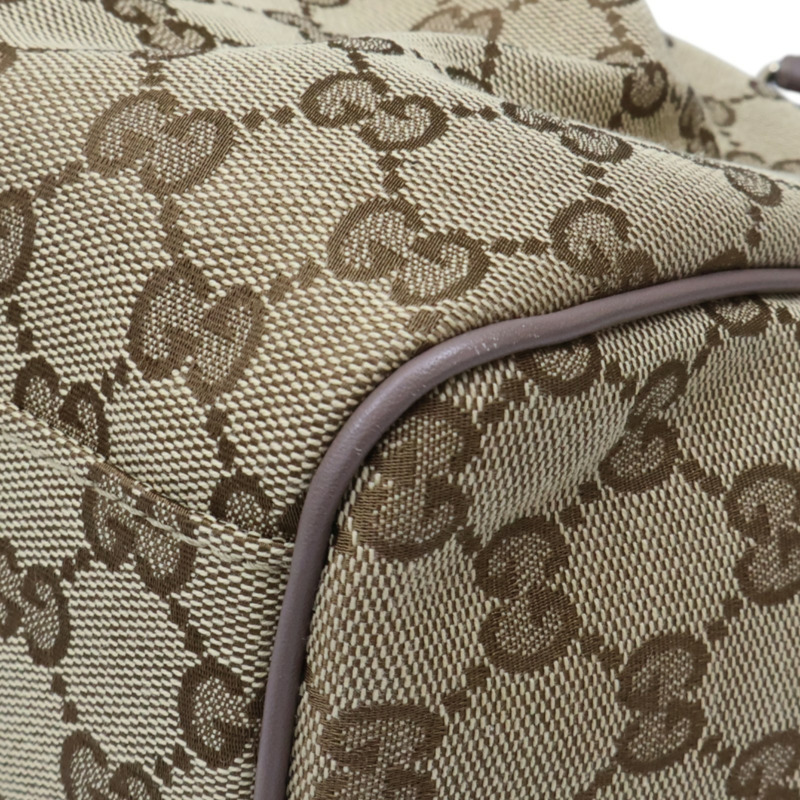 棕色 GG帆布 紫色牛皮 手提包【GUCCI 古馳】 211944-14