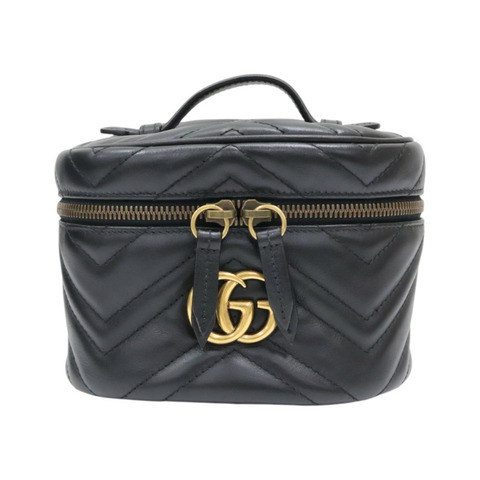 黑色 牛皮 GG Marmont 後背包【GUCCI 古馳】 598594