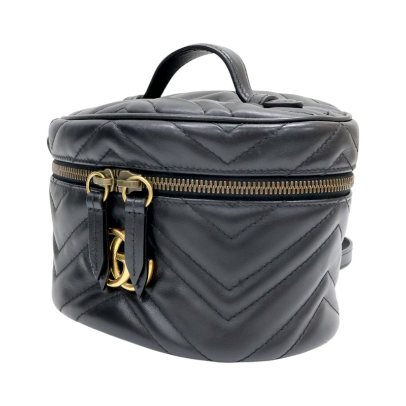 黑色 牛皮 GG Marmont 後背包【GUCCI 古馳】 598594-2