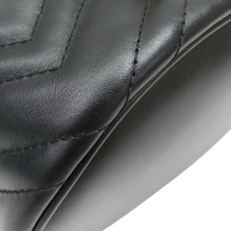 黑色 牛皮 GG Marmont 後背包【GUCCI 古馳】 598594-10