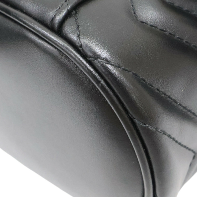 黑色 牛皮 GG Marmont 後背包【GUCCI 古馳】 598594-13