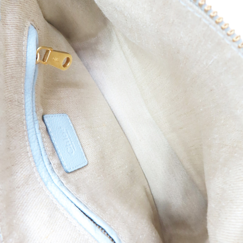 藍色 牛皮 肩背包【Chloe 克羅伊】 CHC22AS628-4