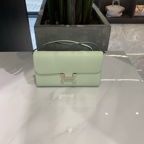 愛馬仕hermes經典康康to go W刻 N3新薄荷綠銀扣 清新實用還百搭 尺寸：20