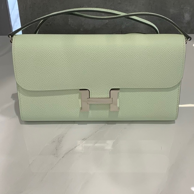 愛馬仕hermes經典康康to go W刻 N3新薄荷綠銀扣 清新實用還百搭 尺寸:20-6