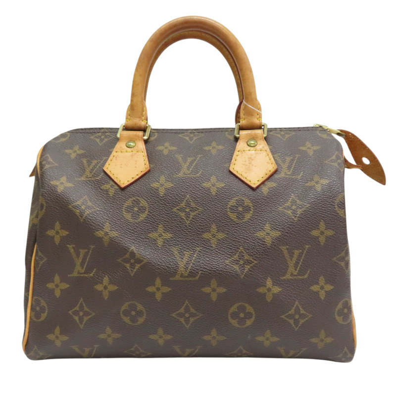 棕色 原花帆布 Speedy Bandouliere 25 波士頓包 手提包【LOUIS VUITTON LV 路易威登】 M41528-0