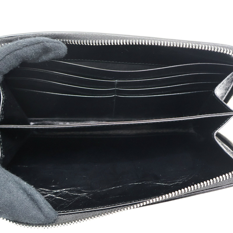黑色 牛皮 拉鍊長夾 【PRADA 普拉達】 2ML059-4