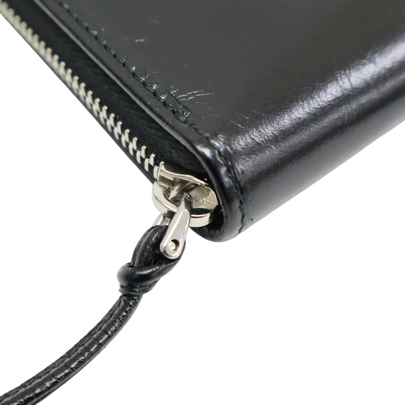 黑色 牛皮 拉鍊長夾 【PRADA 普拉達】 2ML059-9