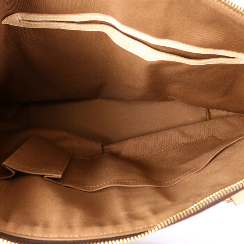 LOUIS VUITTON Monogram Palermo GM金扣手挽肩背兩用袋棕色-4