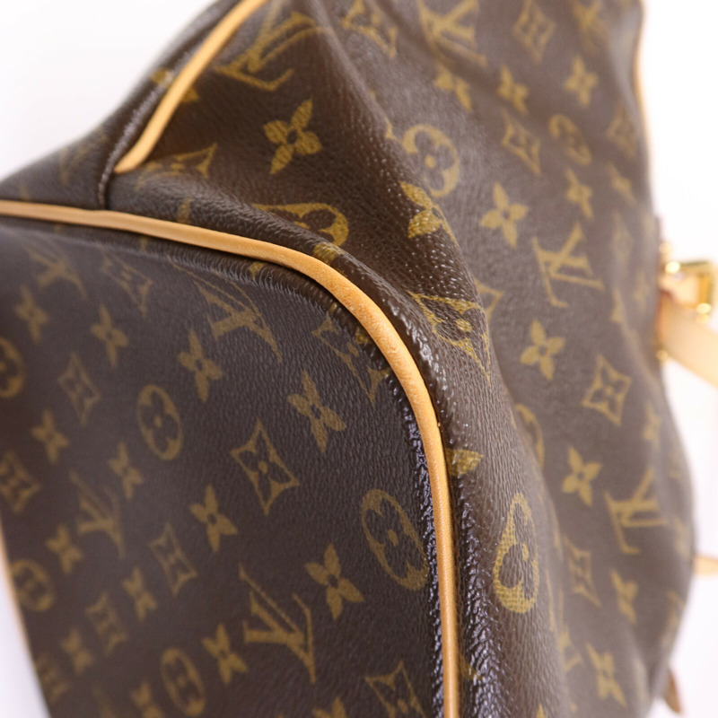 LOUIS VUITTON Monogram Palermo GM金扣手挽肩背兩用袋棕色-12