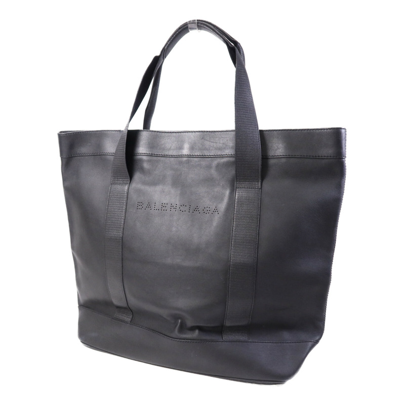 BALENCIAGA 牛皮皮革Tote Bag銀扣手挽袋-2