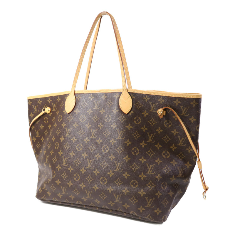 LOUIS VUITTON Monogram Neverfull GM金扣手挽袋-2